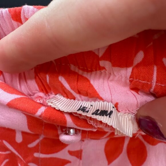 Mi Ami Pink Red Floral Mini Skirt - Picture 3 of 5